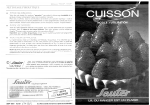 Mode d’emploi Sauter 7550CP2 Four
