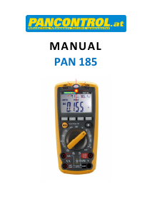 Manuál Pancontrol PAN 185 Multimetr