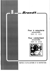 Mode d’emploi Brandt 591E233 Four
