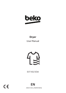 Manual BEKO B3T4823DW Dryer