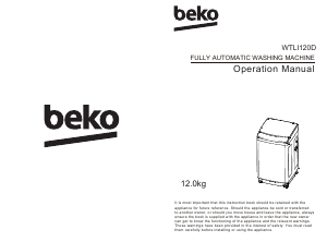 Handleiding BEKO WTLI120D Wasmachine