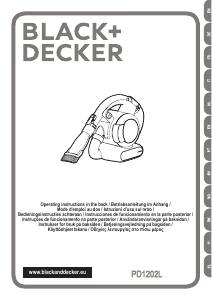Brugsanvisning Black and Decker PD1202L-RGGB Håndstøvsuger