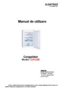 Manual Albatros CA124E Congelator