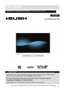 Handleiding Bush LED2465DVDT2S LED televisie