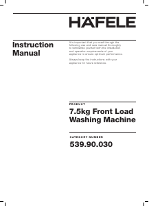 Manual Häfele 539.90.030 Washing Machine