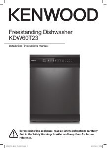 Manual Kenwood KDW60T23 Dishwasher