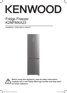 Manual Kenwood K2NFMXA23 Fridge-Freezer