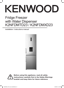 Manual Kenwood K2NFDMXD23 Fridge-Freezer