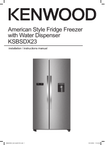 Manual Kenwood KSBSDX23 Fridge-Freezer