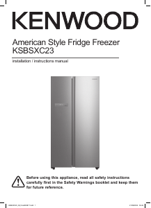 Manual Kenwood KSBSXC23 Fridge-Freezer