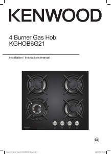 Manual Kenwood KGHOB6G21 Hob