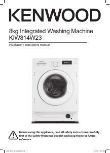 Manual Kenwood KIW814W23 Washing Machine