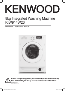 Manual Kenwood KIW914W23 Washing Machine