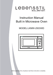 Manual Lebensstil Kollektion LKMW-2503WD Microwave