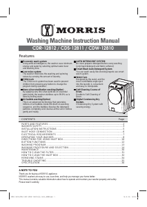 Manual Morris CDS-12811 Washing Machine