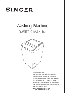 Manual Singer MAC120 Washing Machine
