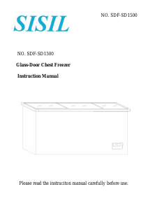 Manual Sisil SDF-SD1500 Freezer