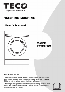 Manual TECO TWM50FBM Washing Machine