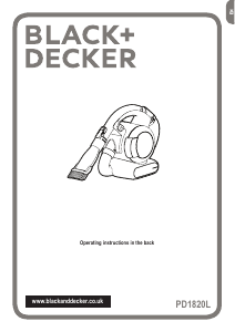 Manual Black and Decker PD1820L-GB Handheld Vacuum