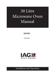 Manual IAG IM30SE3 Microwave