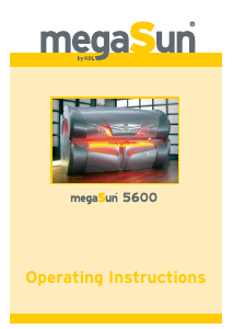 Manual Megasun 5600 Sunbed