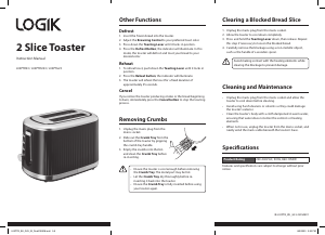 Manual Logik L02PTB23 Toaster