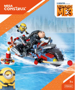 说明书 Mega ConstruxFDX82神偷奶爸3小黄人水上摩托车