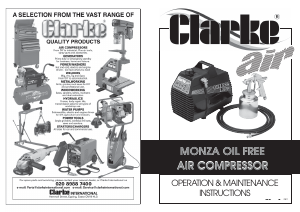 Handleiding Clarke Monza Compressor