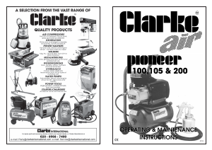 Handleiding Clarke Pioneer 105 Compressor