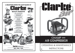 Manual Clarke Champ 262 Compressor
