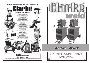 Manual Clarke MIG 355TE Welder