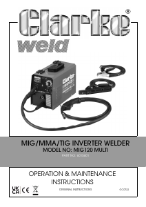 Manual Clarke MIG 120 Welder