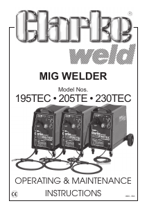 Manual Clarke MIG 205TE Welder