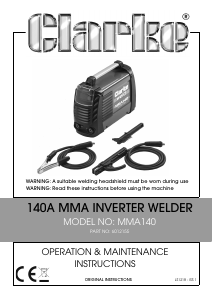 Manual Clarke MMA140 Welder