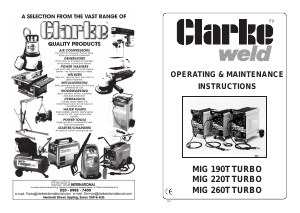 Handleiding Clarke MIG 220T Turbo Lasapparaat