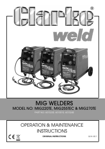 Manual Clarke MIG 255TEC Welder