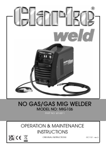 Manual Clarke MIG 106 Welder