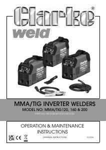 Manual Clarke MMA/TIG120 Welder