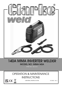 Manual Clarke MMA140A Welder