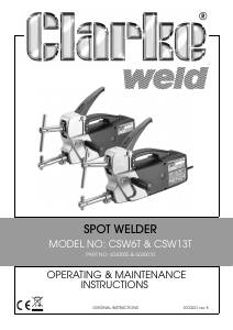 Manual Clarke CSW 13T Welder