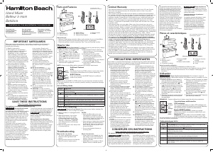 Manual de uso Hamilton Beach 62631 Batidora de varillas