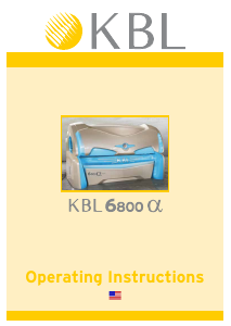 Manual KBL 6800 Alpha Sunbed