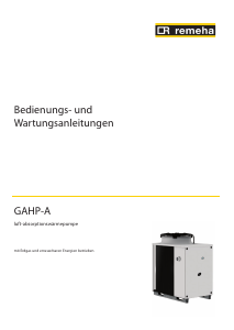 Bedienungsanleitung Remeha GAHP-A LT LC Wärmepumpe