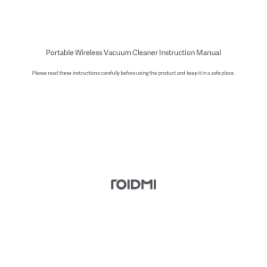 Manual Roidmi XCQP1RMPRO Handheld Vacuum