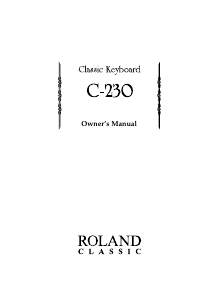 Handleiding Roland C-230 Keyboard