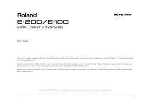 Handleiding Roland E-200 Keyboard