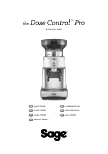 Manual Sage SCG600 Dose Control pro Coffee Grinder