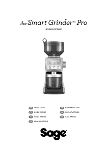 Handleiding Sage BCG820 Smart Grinder Pro Koffiemolen