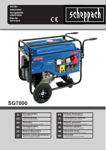 Rokasgrāmata Scheppach SG7000 Ģenerators