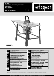 Manuál Scheppach HS120o Stolní pila